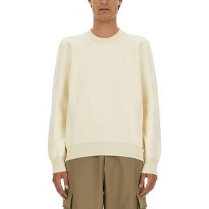 OFF-WHITE Crewneck Knit Sweater Men WHITE Sweaters & Cardigans